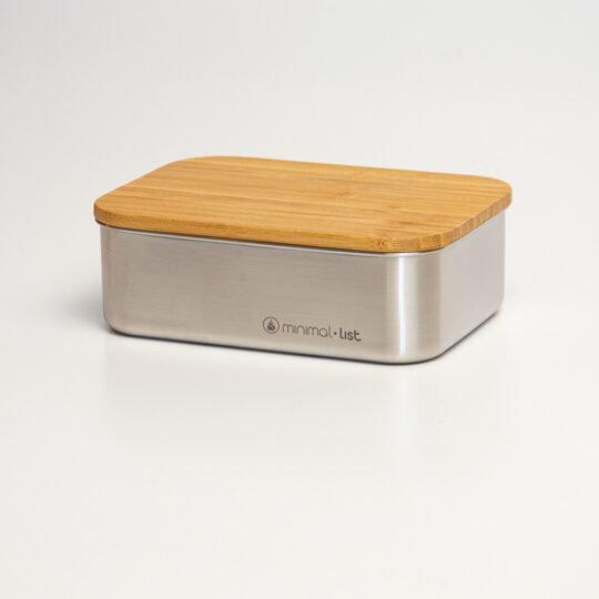 MINIMAL LIST ανοξείδωτο φαγητοδοχείο 1200ml με bamboo καπάκι