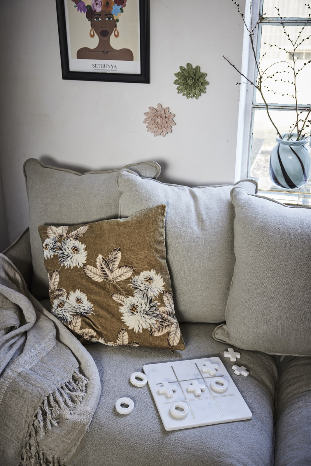 Lene Bjerre Διακοσμητικό τοίχου Floria dusty green D13.2 H3.8