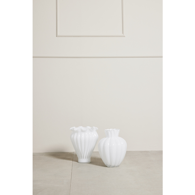 Lene Bjerre Γυάλινο Βάζο Verity 22x28cm, white