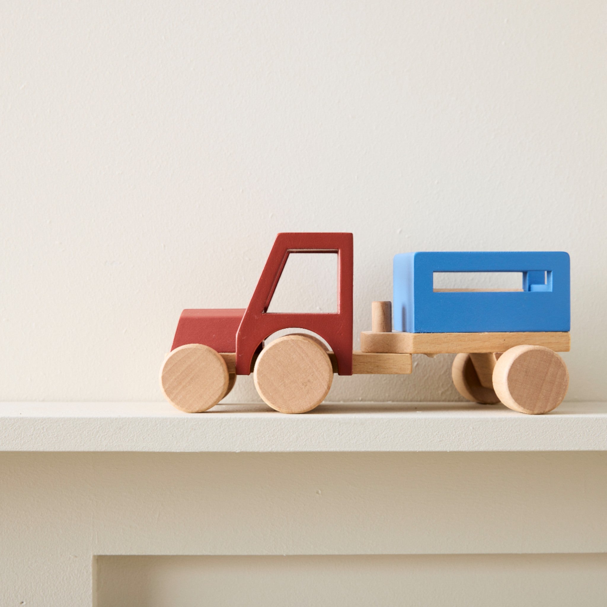 Kids Concept Ξύλινo τρακτέρ με αποσπώμενο τρέιλερ AIDEN