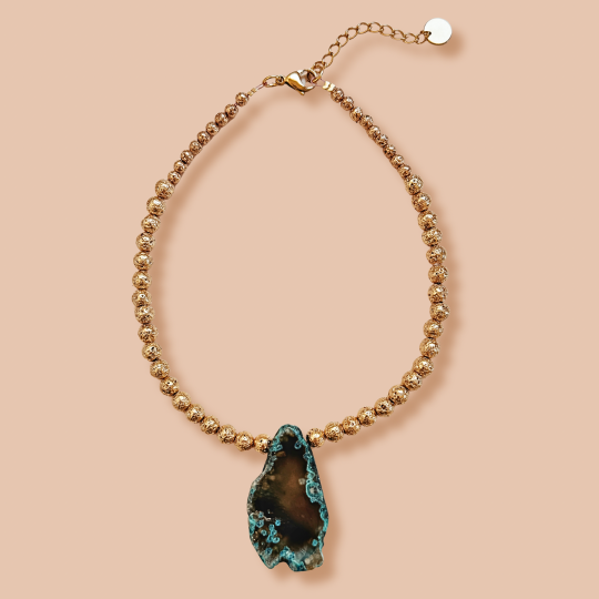 Twininas Lumi Lava Agate Gem Necklace